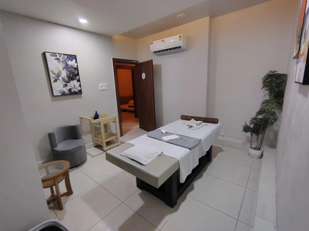 Private single-bed air-conditioned treatment room at Body Spa and Wellness